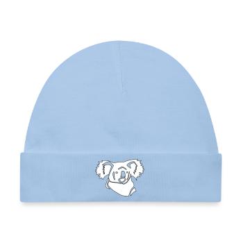 Koala Linienkunst - Baby Premium Organic Mütze - Hellblau - Vorne