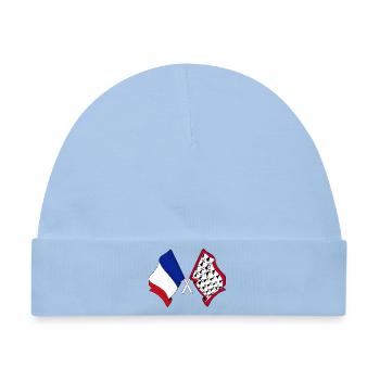 Limousin und französische Flagge - Baby Premium Organic Mütze - Hellblau - Vorne