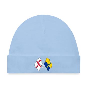 Durham & England Crossed - Baby Premium Organic Mütze - Hellblau - Vorne