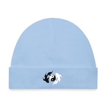 Yin und Yang Harmonie - Baby Premium Organic Mütze - Hellblau - Vorne