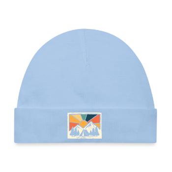 Bergcamping Wandern Forstpfadfinder Camper - Baby Premium Organic Mütze - Hellblau - Vorne