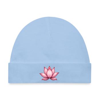 Lotusblume Seerose - Baby Premium Organic Mütze - Hellblau - Vorne