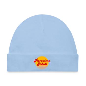 Teilzeit-Erwachsenen-Retro-Sonnenuntergang - Baby Premium Organic Mütze - Hellblau - Vorne