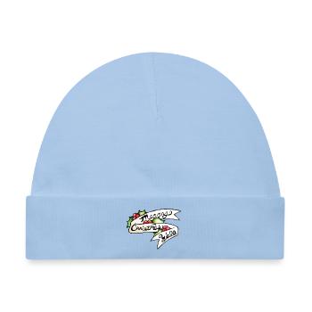 Frohe Weihnachten, ihr alle, Banner - Baby Premium Organic Mütze - Hellblau - Vorne