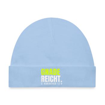 Gnade reicht – 2. Korinther 12,9 - Baby Premium Organic Mütze - Hellblau - Vorne