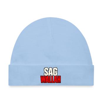 Sag Wallah – Lustiger Statement Spruch - Baby Premium Organic Mütze - Hellblau - Vorne