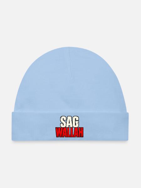 Sag Wallah – Lustiger Statement Spruch - Baby Premium Organic Mütze - Hellblau