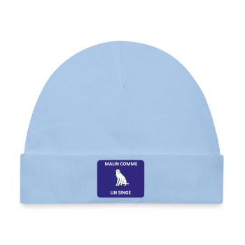 Clever wie ein Affe - Baby Premium Organic Mütze - Hellblau - Vorne