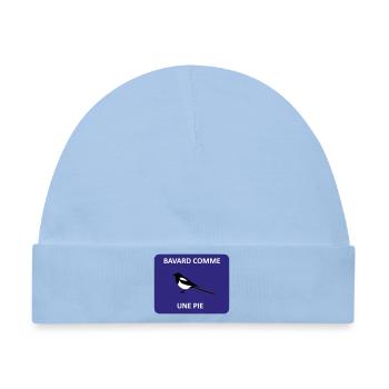 Geschwätzig wie eine Elster - Baby Premium Organic Mütze - Hellblau - Vorne