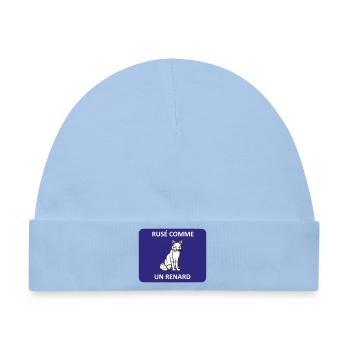 Schlau wie ein Fuchs - Baby Premium Organic Mütze - Hellblau - Vorne