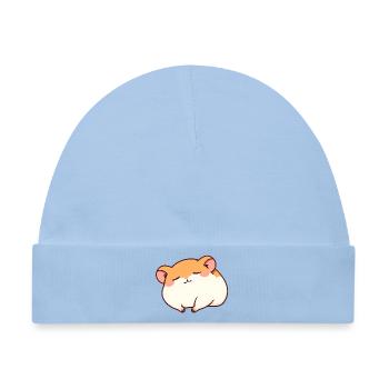 Schlafender Hamster - Baby Premium Organic Mütze - Hellblau - Vorne