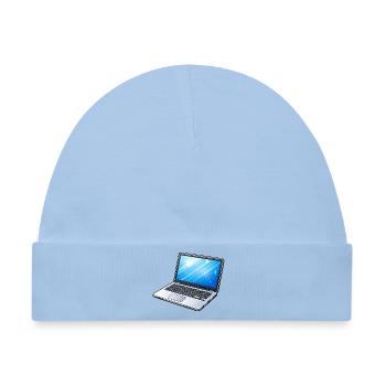 Laptoplicht Blau Neon - Baby Premium Organic Mütze - Hellblau - Vorne