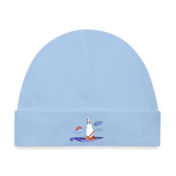 Segelboot - Baby Premium Organic Mütze - Hellblau - Vorne