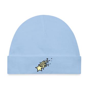  Sternschnuppe Komet Comic - Baby Premium Organic Mütze - Hellblau - Vorne