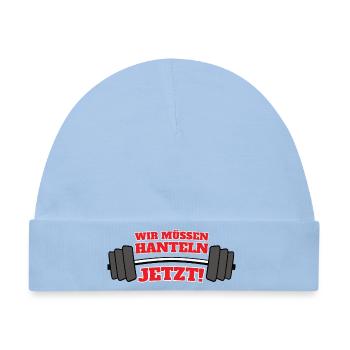 Wir müssen hanteln - Baby Premium Organic Mütze - Hellblau - Vorne