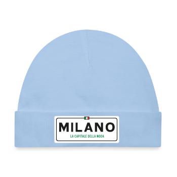 Ortsschild von Mailand - Baby Premium Organic Mütze - Hellblau - Vorne
