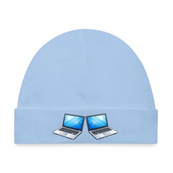 Laptop - Baby Premium Organic Mütze - Hellblau - Vorne