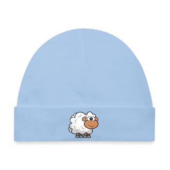 Cartoon Comic Schafe - Baby Premium Organic Mütze - Hellblau - Vorne