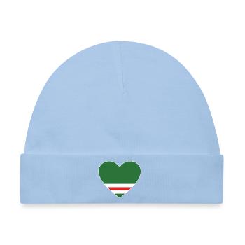 Tschetschenien Flagge Herz - Baby Premium Organic Mütze - Hellblau - Vorne