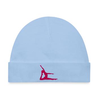 Yoga Formen Silhouetten Achtsamkeit  - Baby Premium Organic Mütze - Hellblau - Vorne