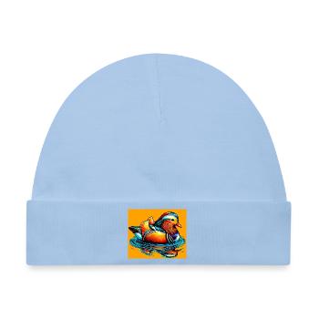 Mandarinente - Baby Premium Organic Mütze - Hellblau - Vorne