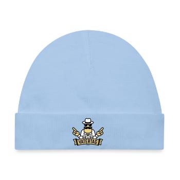 Vatertag Handzeichen (Männertag / Herrentag / 3C) - Baby Premium Organic Mütze - Hellblau - Vorne