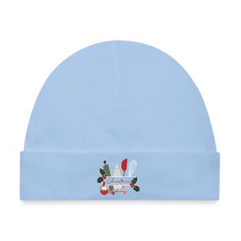 Weihnachtsbackdesign - Baby Premium Organic Mütze - Hellblau - Vorne