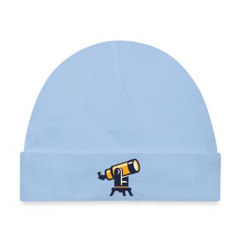 Teleskop Astronomie Grafik - Baby Premium Organic Mütze - Hellblau - Vorne