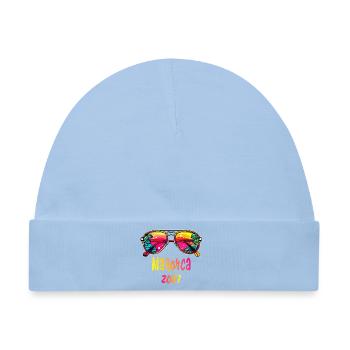 Mallorca 2027 Sonnenbrillen-Design - Baby Premium Organic Mütze - Hellblau - Vorne