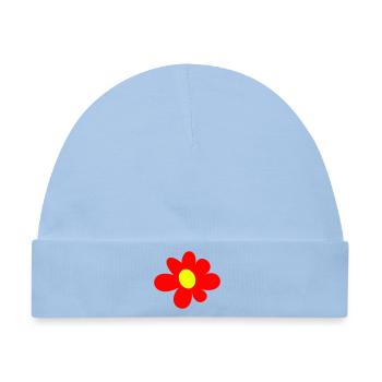 Blume - Baby Premium Organic Mütze - Hellblau - Vorne