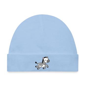 Zebra - Baby Premium Organic Mütze - Hellblau - Vorne