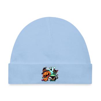 Happy Halloween - Baby Premium Organic Mütze - Hellblau - Vorne