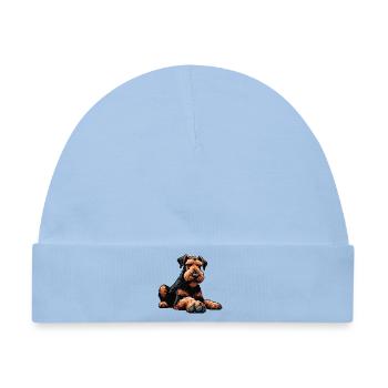 Airedale Terrier Airedales Airedaleliebhaber - Baby Premium Organic Mütze - Hellblau - Vorne