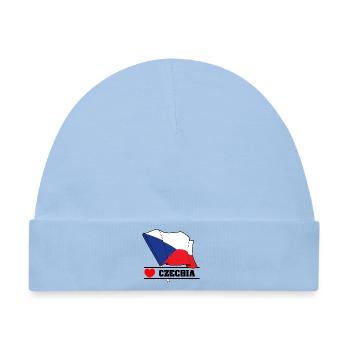 TSCHECHISCHE Republik – Flagge mit Herz - Baby Premium Organic Mütze - Hellblau - Vorne