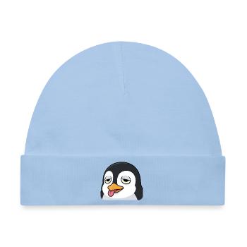Lustiger Pinguin Cartoon Genervt Zunge Rausstrecke - Baby Premium Organic Mütze - Hellblau - Vorne