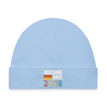 Großartig seit 2018 Retro Vintage Geburtstag - Baby Premium Organic Mütze - Hellblau - Vorne