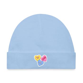 Candy-Hearts-Design - Baby Premium Organic Mütze - Hellblau - Vorne