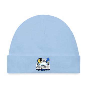 Funny Gen Z Sayings, Sleepmaxxing Too Busy - Baby Premium Organic Mütze - Hellblau - Vorne