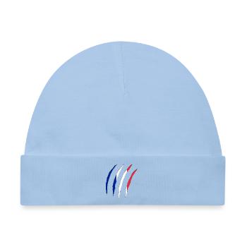 Französische Flagge,  Frankreich  - Baby Premium Organic Mütze - Hellblau - Vorne