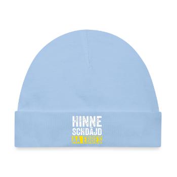 Hinne Schdajd Aa Ebbes - Baby Premium Organic Mütze - Hellblau - Vorne