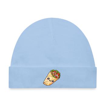 Kawaii Burrito Wrap Cartoon - Baby Premium Organic Mütze - Hellblau - Vorne