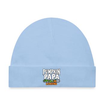 Kürbis Papa Loading - Baby Premium Organic Mütze - Hellblau - Vorne