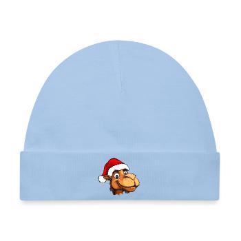 Kamele Christmas - Baby Premium Organic Mütze - Hellblau - Vorne