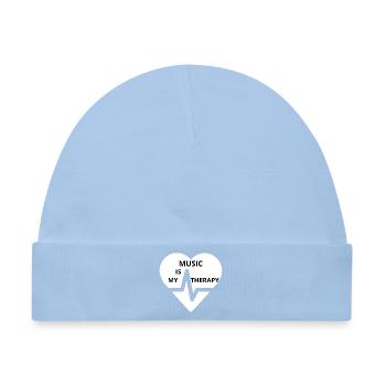 Musiktherapie Herzdesign - Baby Premium Organic Mütze - Hellblau - Vorne