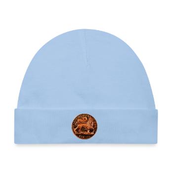 Lion of Judah - Jah Rastafari - Rasta Roots - Baby Premium Organic Mütze - Hellblau - Vorne