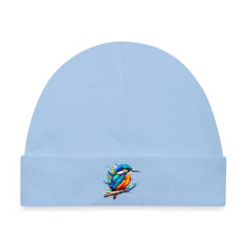 Eisvogel - Baby Premium Organic Mütze - Hellblau - Vorne