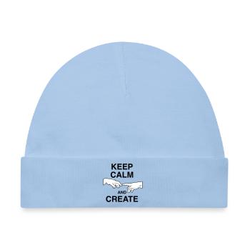 Keep calm and create - Baby Premium Organic Mütze - Hellblau - Vorne