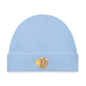 Romantischer Bär - Baby Premium Organic Mütze - Hellblau - Vorne