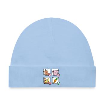 Vegetarisch international - Baby Premium Organic Mütze - Hellblau - Vorne