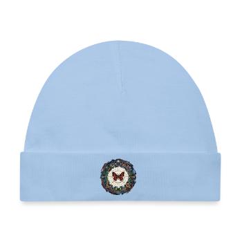 Schmetterlingskreis Mandala - Baby Premium Organic Mütze - Hellblau - Vorne